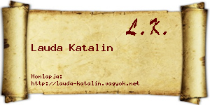Lauda Katalin névjegykártya